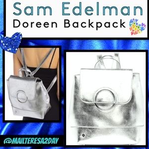 💖NWT Sam Edelman Metallic Silver Doreen Backpack